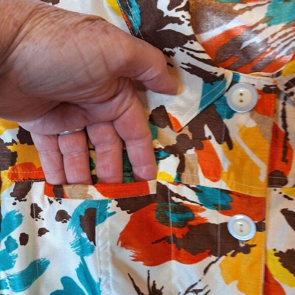 Southern Lady Womens Button Up Jacket Size L Office Career Long Sleeve Silky - Picture 5 of 12